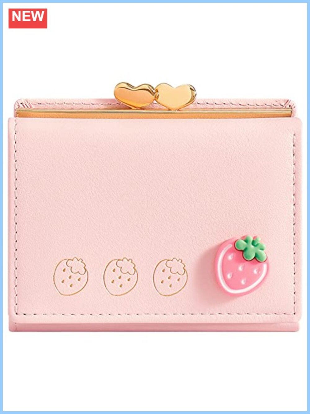 Small Bifold RFID Blocking Faux Leather Wallet Card Holder for Women
